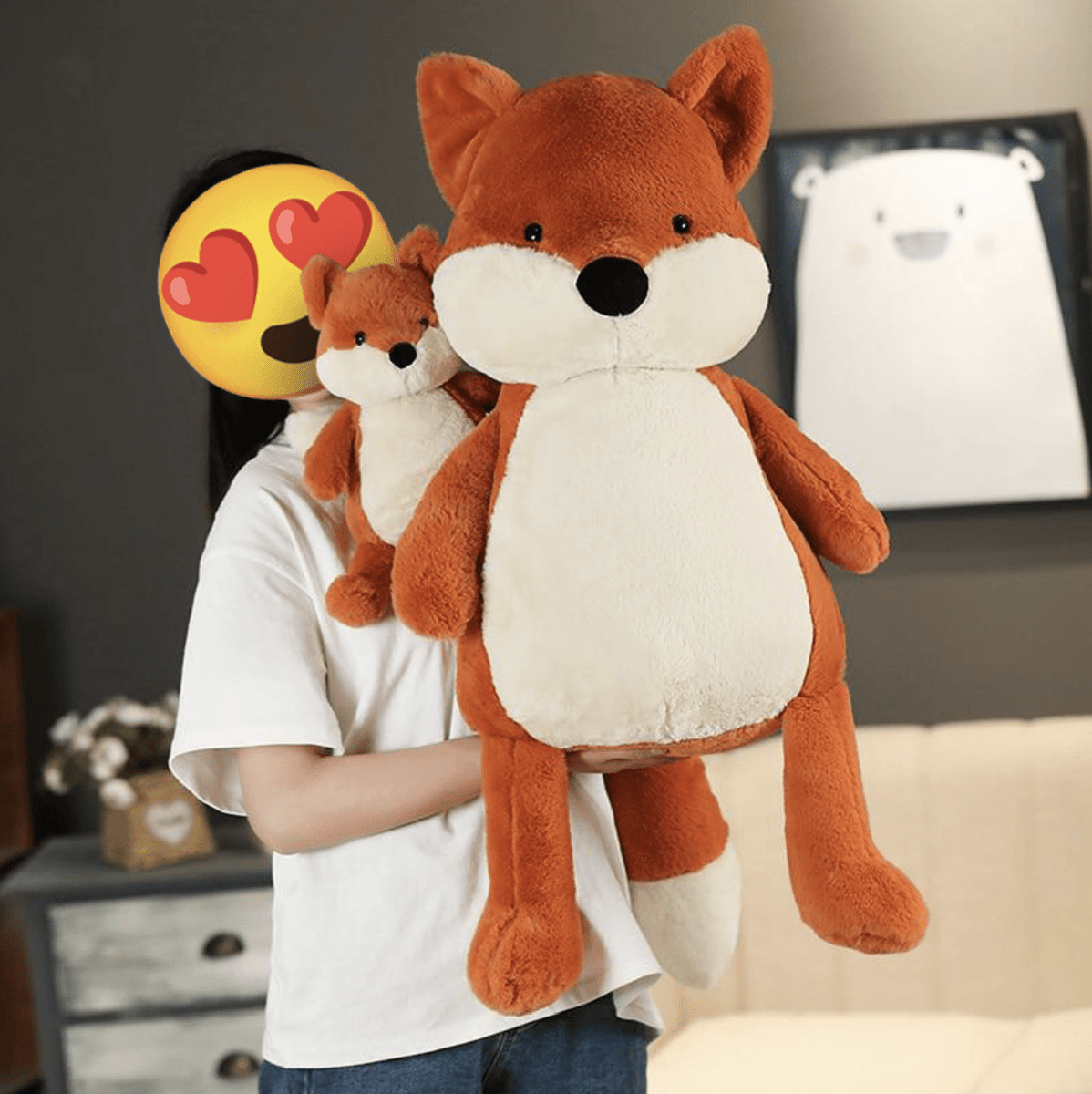 Peluche online géante renard