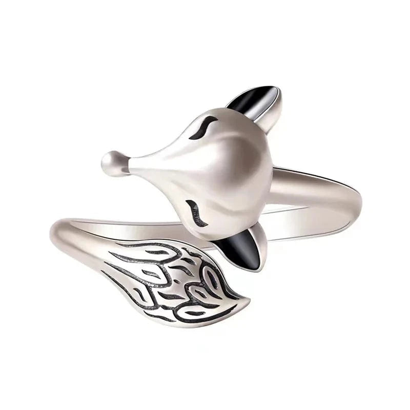 Bague Renard Roux Argent 925 – Bijou Animal Totem Femme