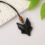 Collier Pendentif Renard en Bois Naturel