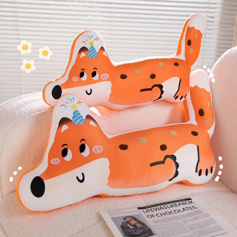 Coussin Peluche Renard – Confort Mémoire de Forme pour Fauteuil & Lit