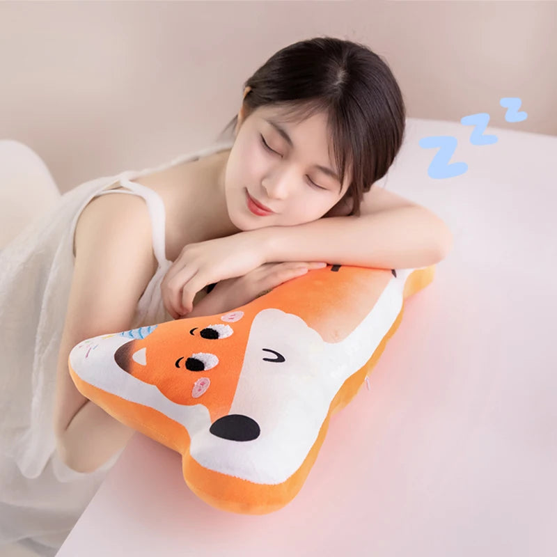 Coussin Peluche Renard – Confort Mémoire de Forme pour Fauteuil & Lit