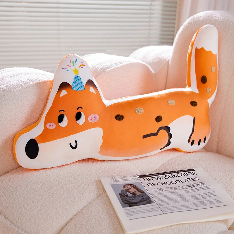 Coussin Peluche Renard – Confort Mémoire de Forme pour Fauteuil & Lit