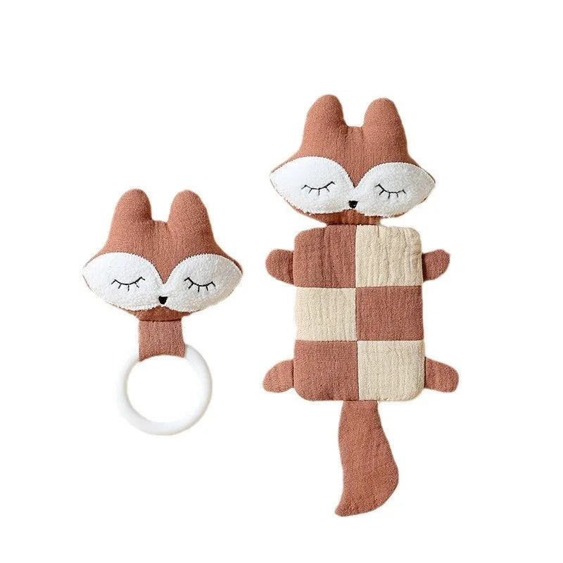 Doudou Renard Doux avec Anneau de Dentition