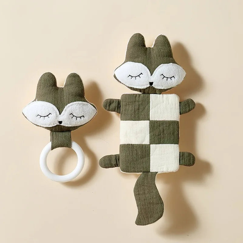 Doudou Renard Doux avec Anneau de Dentition