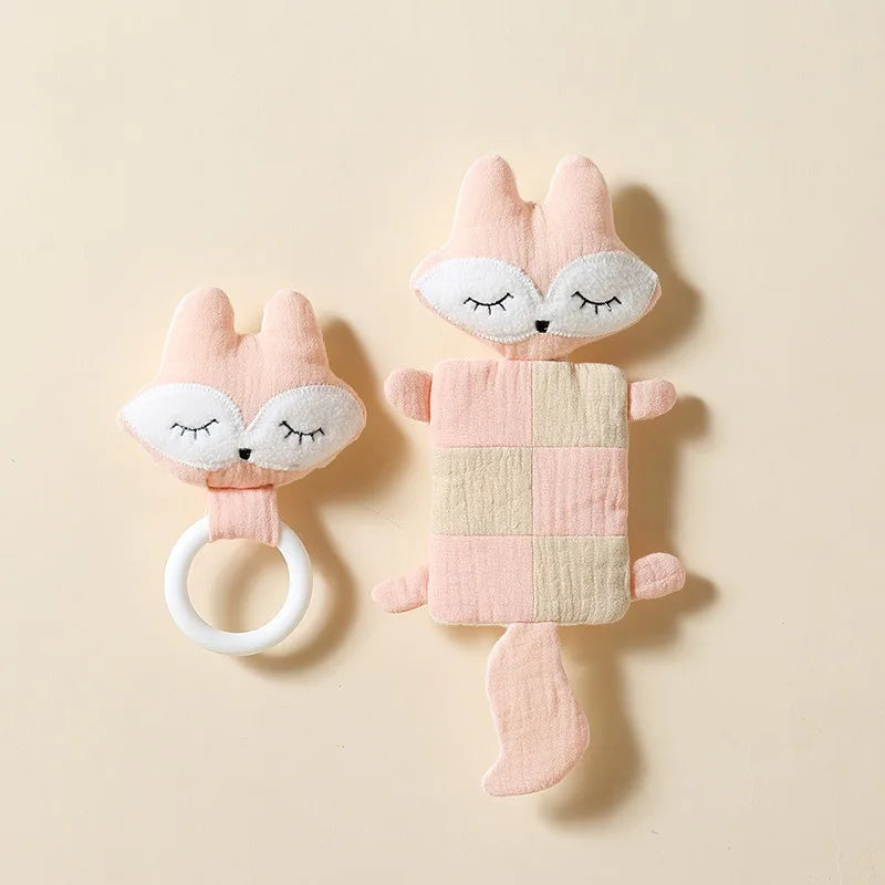 Doudou Renard Doux avec Anneau de Dentition