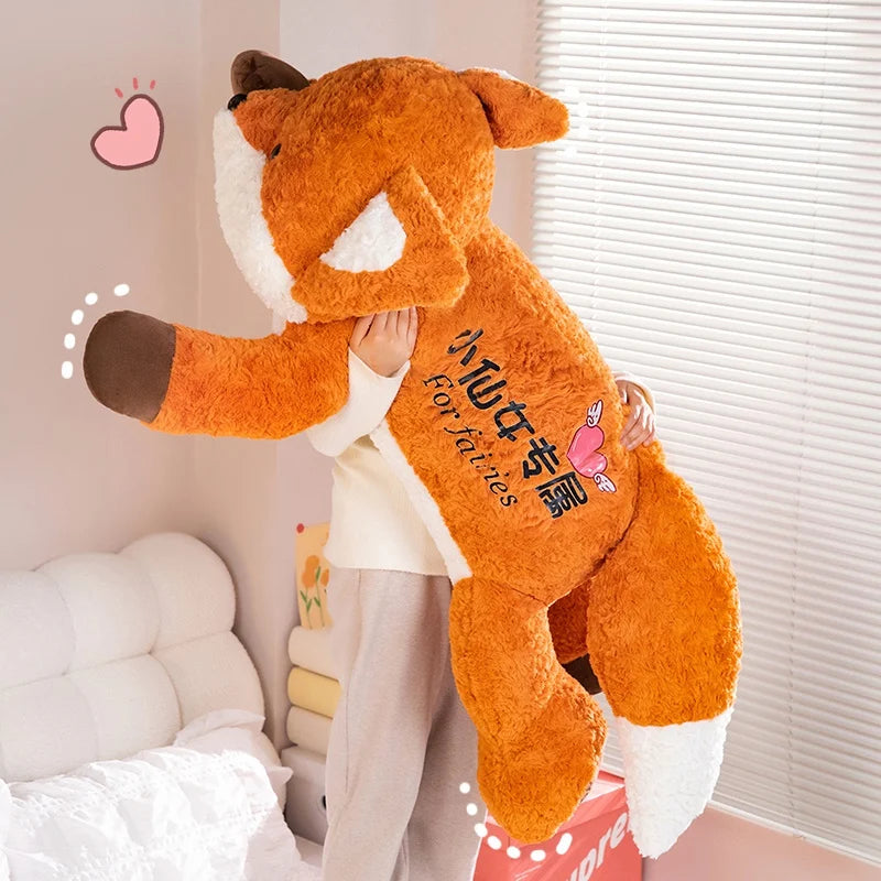 Grande Peluche Renard 80 cm – Ultra Douce & Kawaii
