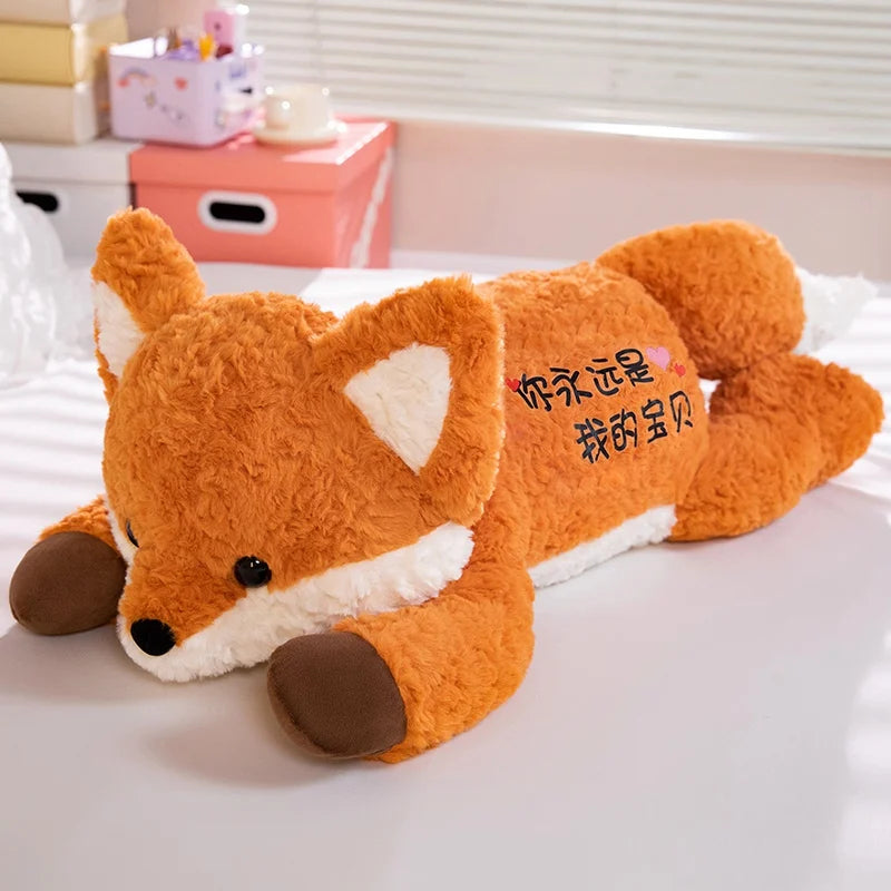 Grande Peluche Renard 80 cm – Ultra Douce & Kawaii