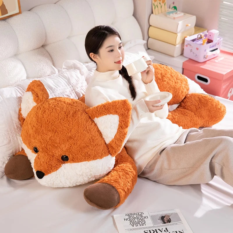 Grande Peluche Renard 80 cm – Ultra Douce & Kawaii