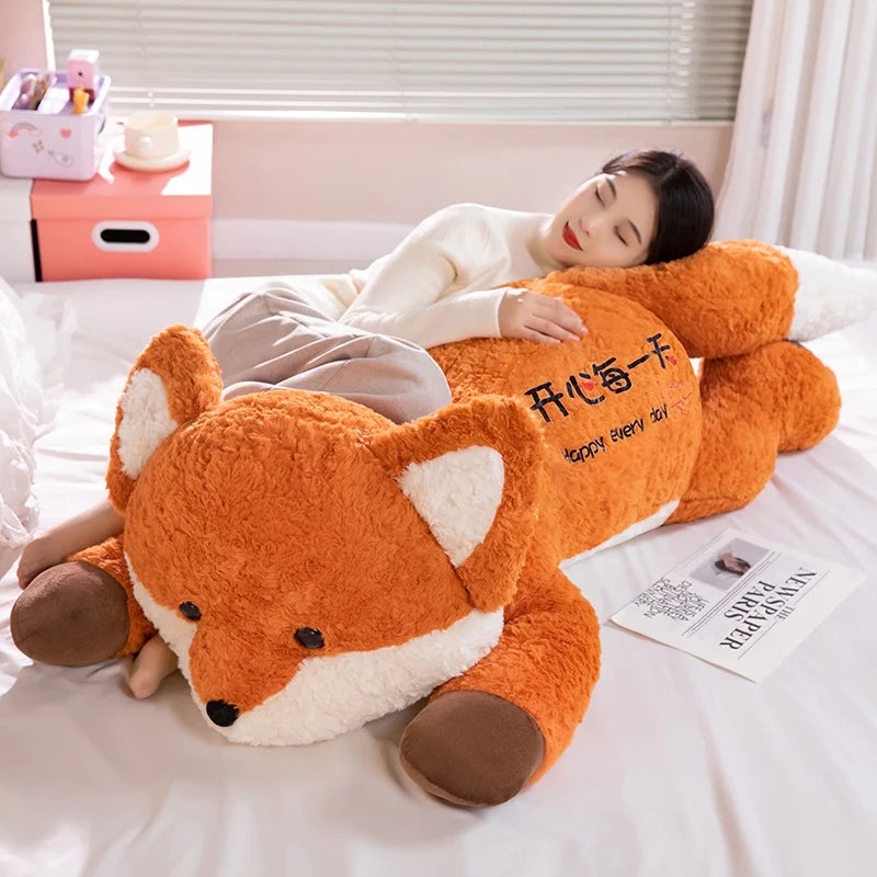 Grande Peluche Renard 80 cm – Ultra Douce & Kawaii