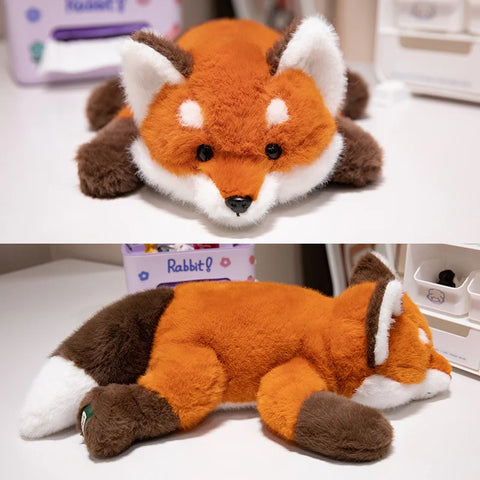 Grande Peluche Renard allongé