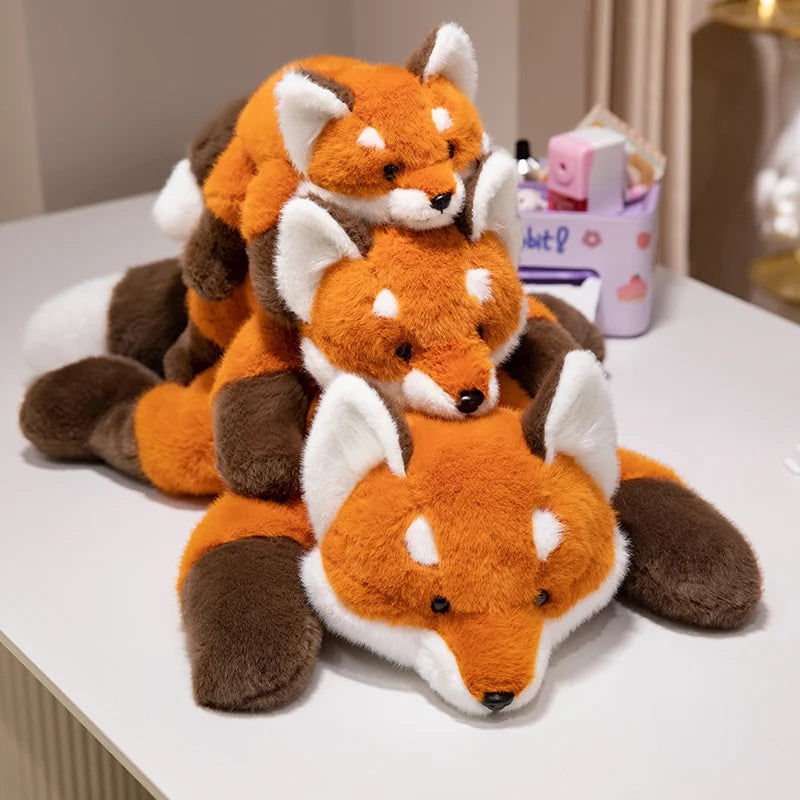 Grande Peluche Renard allongé