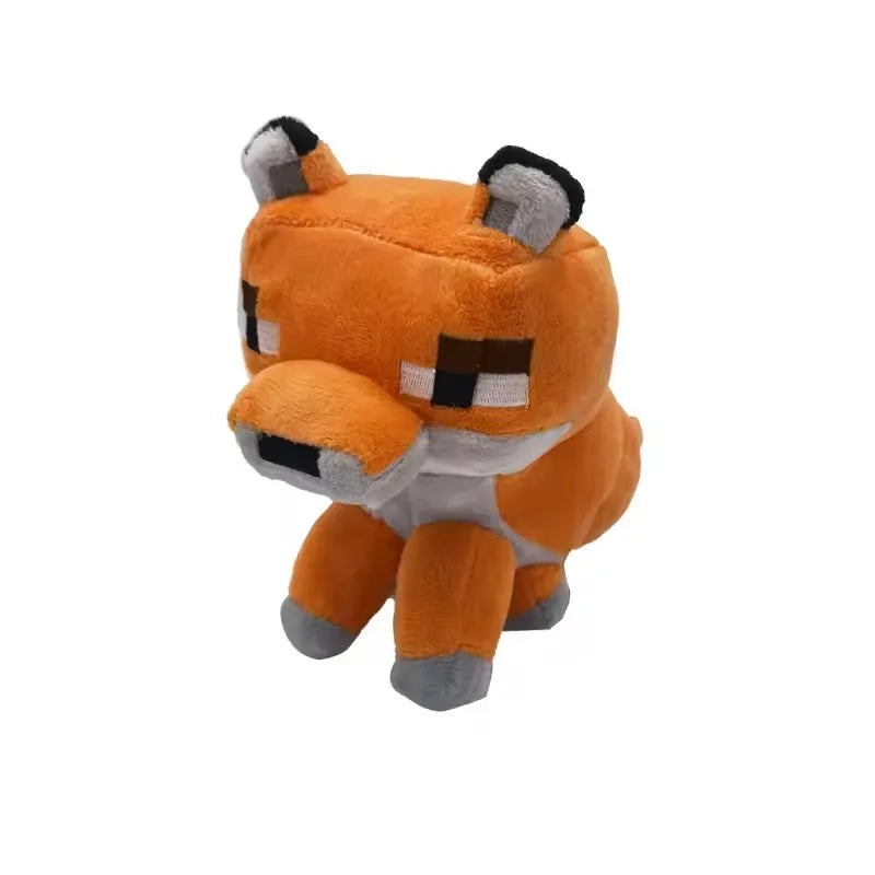 Peluche Renard Minecraft Assis