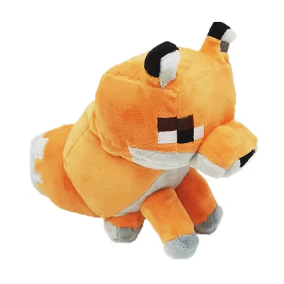 Peluche Renard Minecraft Assis