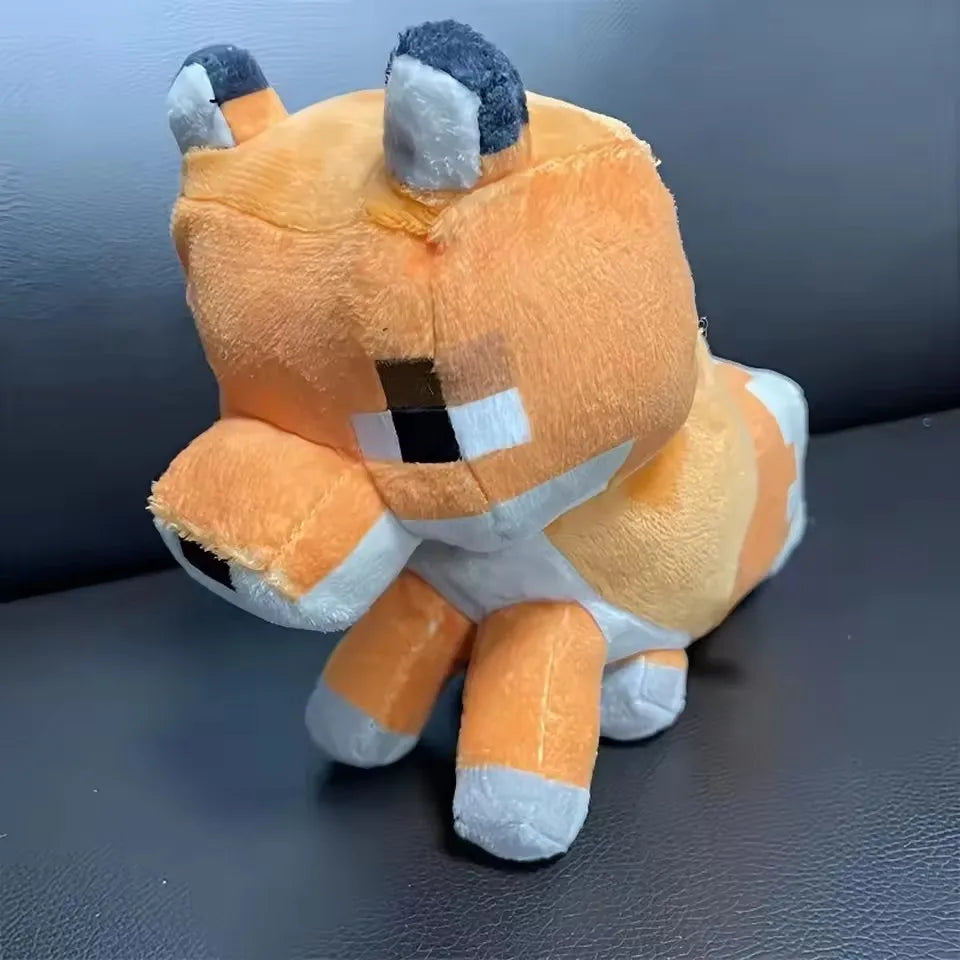 Peluche Renard Minecraft Assis