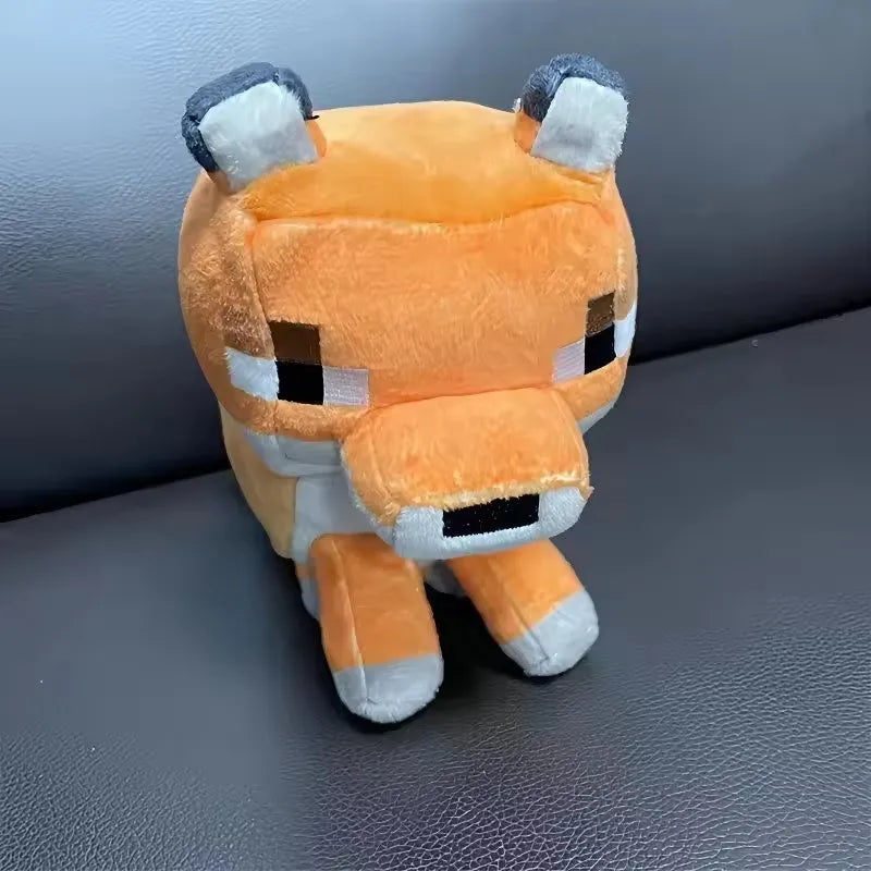 Peluche Renard Minecraft Assis