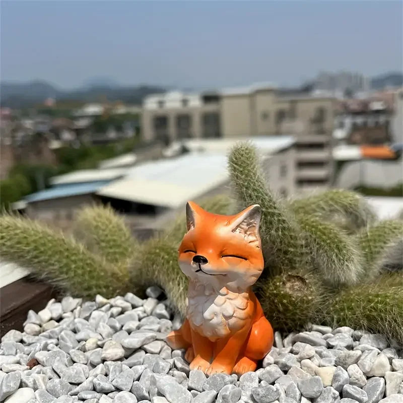 Figurine Renard Miniature Déco Résine — vue 5