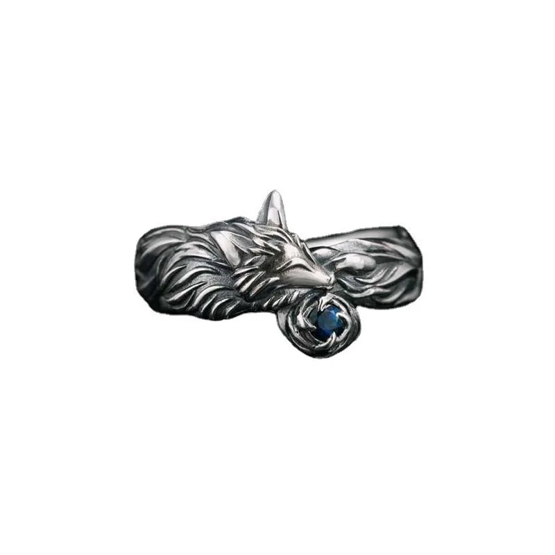 Adjustable Fox Signet Ring for Women | Crystals