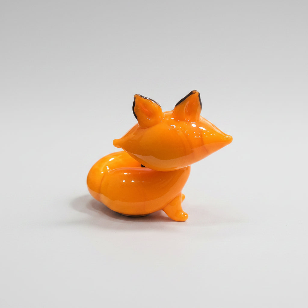 Figurine Renard Kawaii en Verre Miniature — vue 3