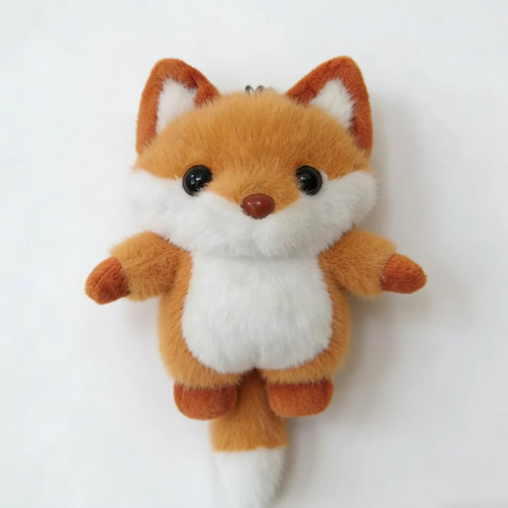 Porte-clés Peluche Kawaii Renard Paon — vue 3