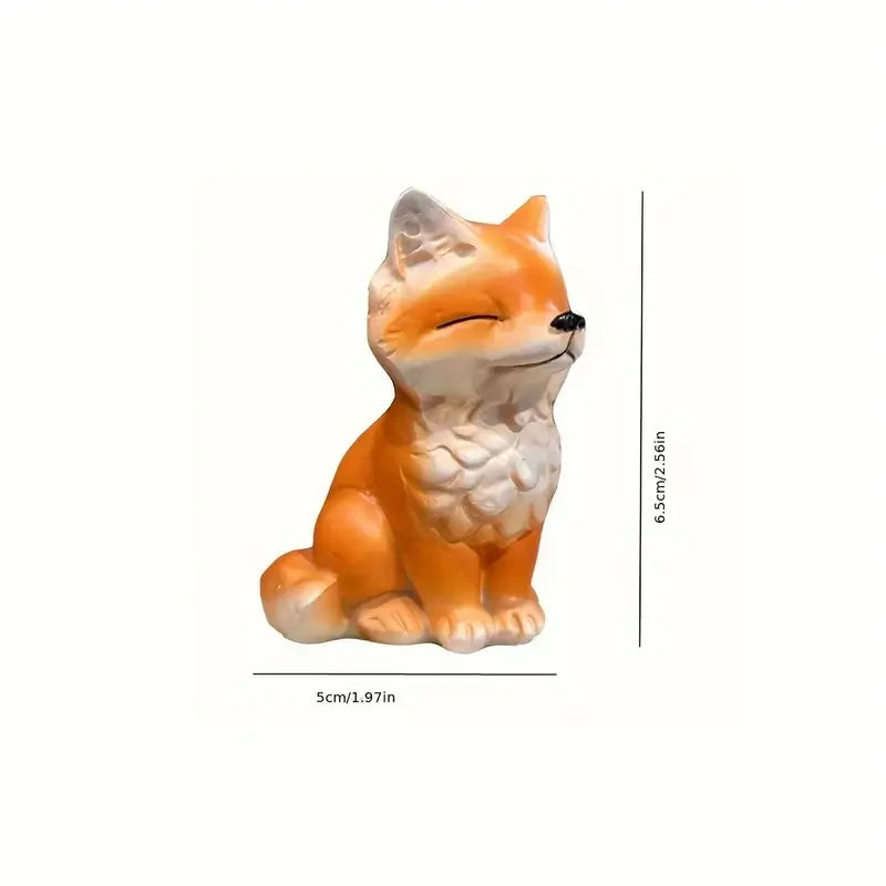 Figurine Renard Miniature Déco Résine — vue 6