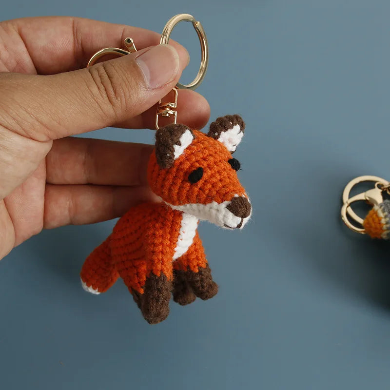 Porte-clés Crochet Renard & Pingouin Fait Main