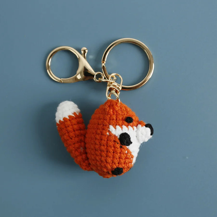 Porte-clés Crochet Renard & Pingouin Fait Main