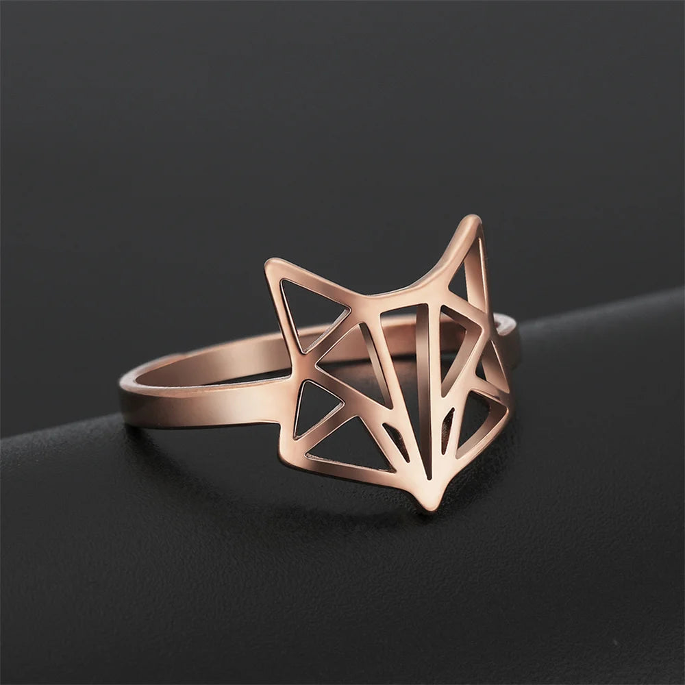 Bague Tête de Renard Ajustable Unisexe — vue 3