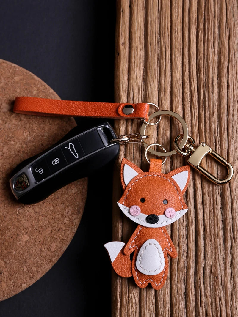 Porte-clés Renard Cuir Artisanal — vue 2