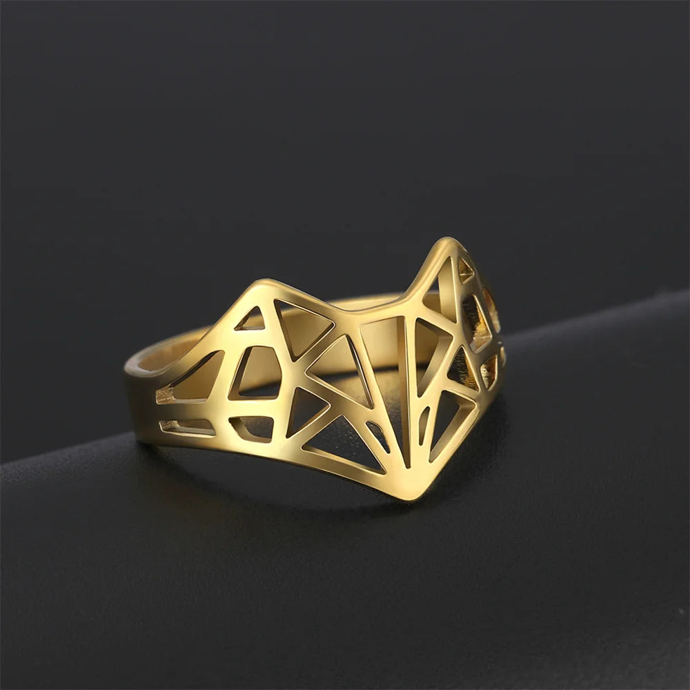Bague Tête de Renard Ajustable Unisexe — vue 4