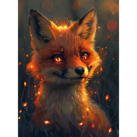Paint by numbers fox cub