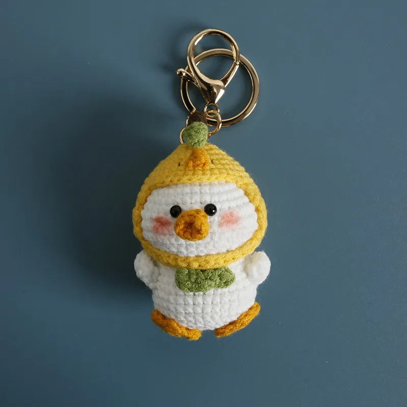 Porte-Clés Renard au Crochet avec Roses — vue 15