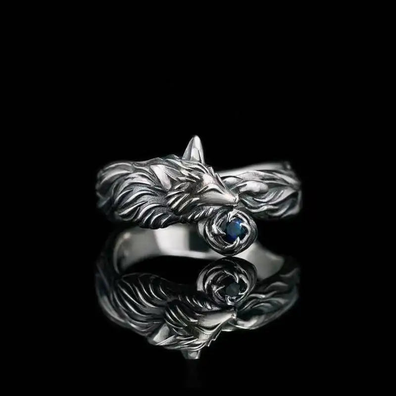 Adjustable Fox Signet Ring for Women | Crystals