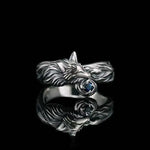 Chevalière Renard Femme Ajustable | Cristaux