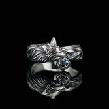 Chevalière Renard Femme Ajustable | Cristaux