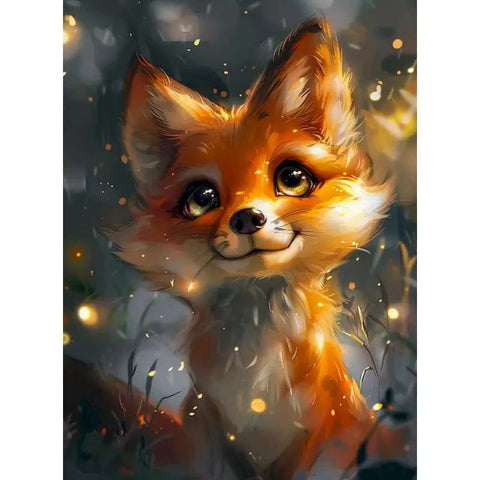 Kawaii fox painting by numbers