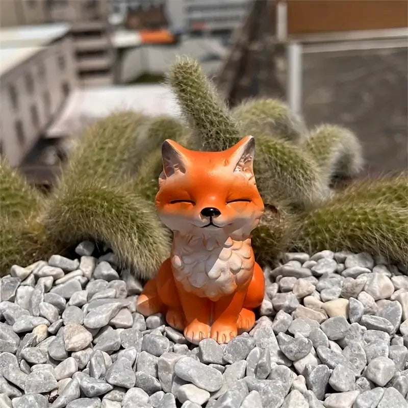 Figurine Renard Miniature Déco Résine — vue 2