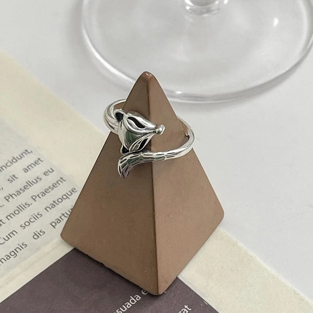 Bague Renard Roux Argent 925 – Bijou Animal Totem Femme