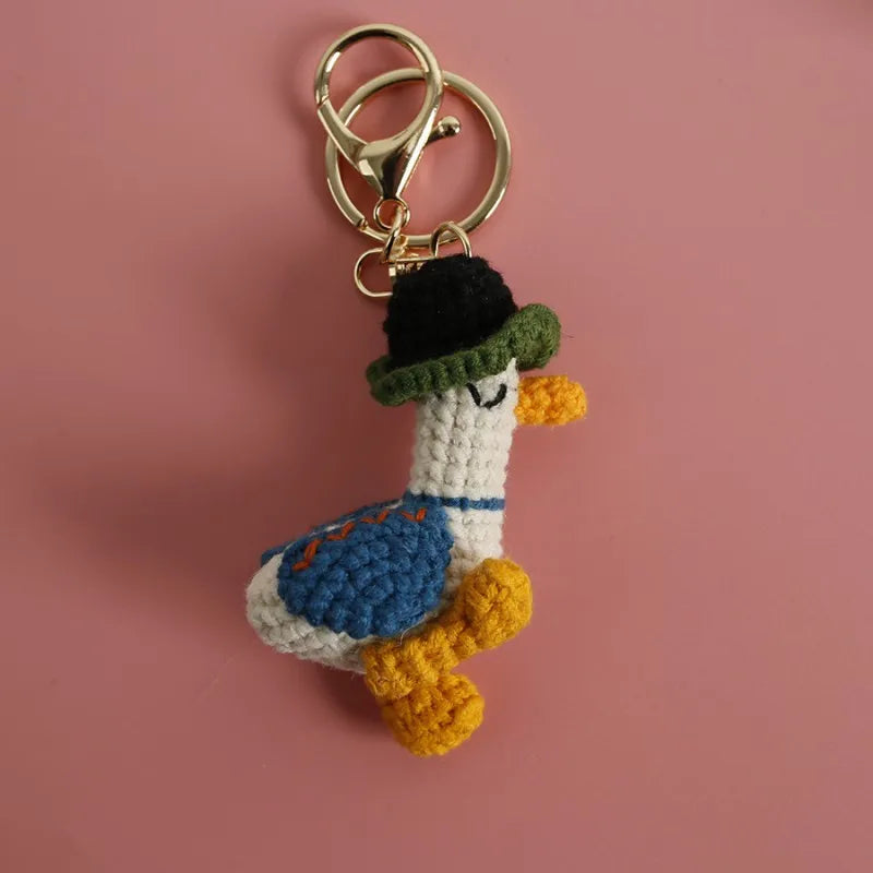 Porte-clés Crochet Renard & Pingouin Fait Main