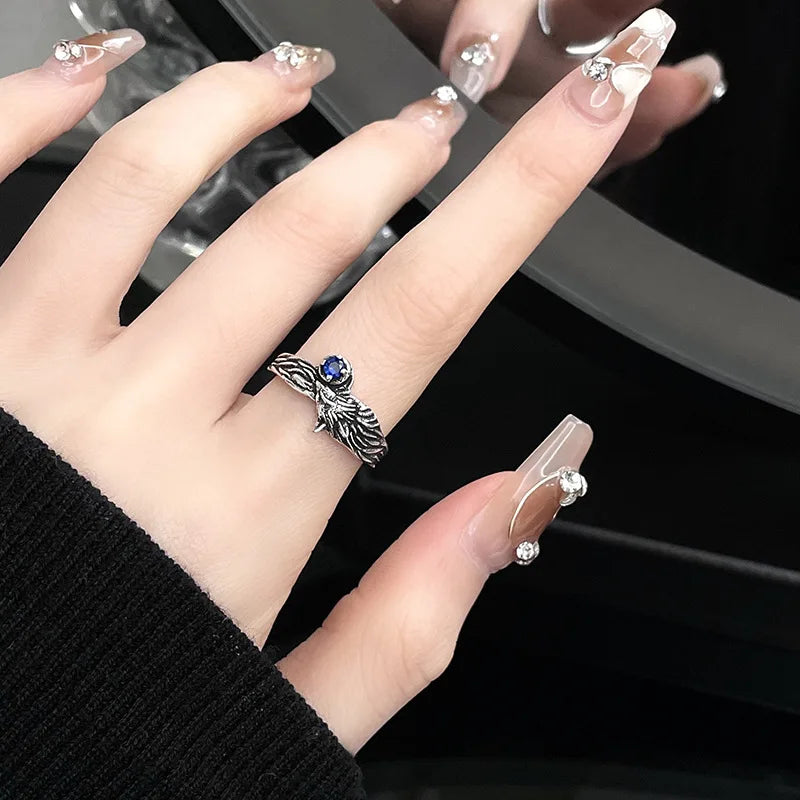 Adjustable Fox Signet Ring for Women | Crystals