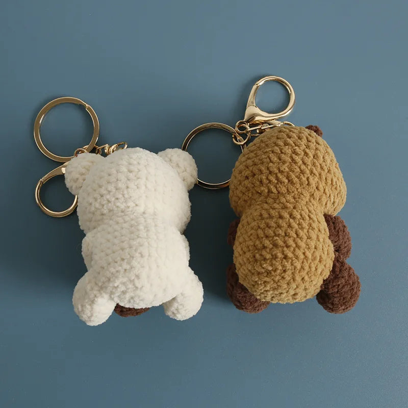 Porte-Clés Renard au Crochet avec Roses — vue 12