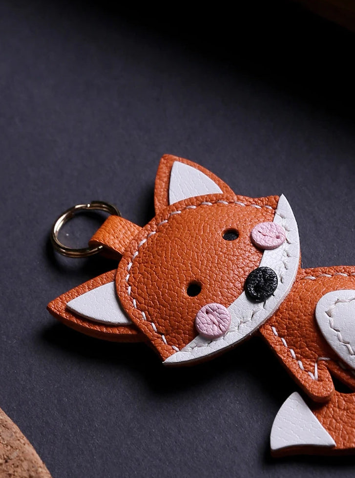 Porte-clés Renard Cuir Artisanal — vue 5