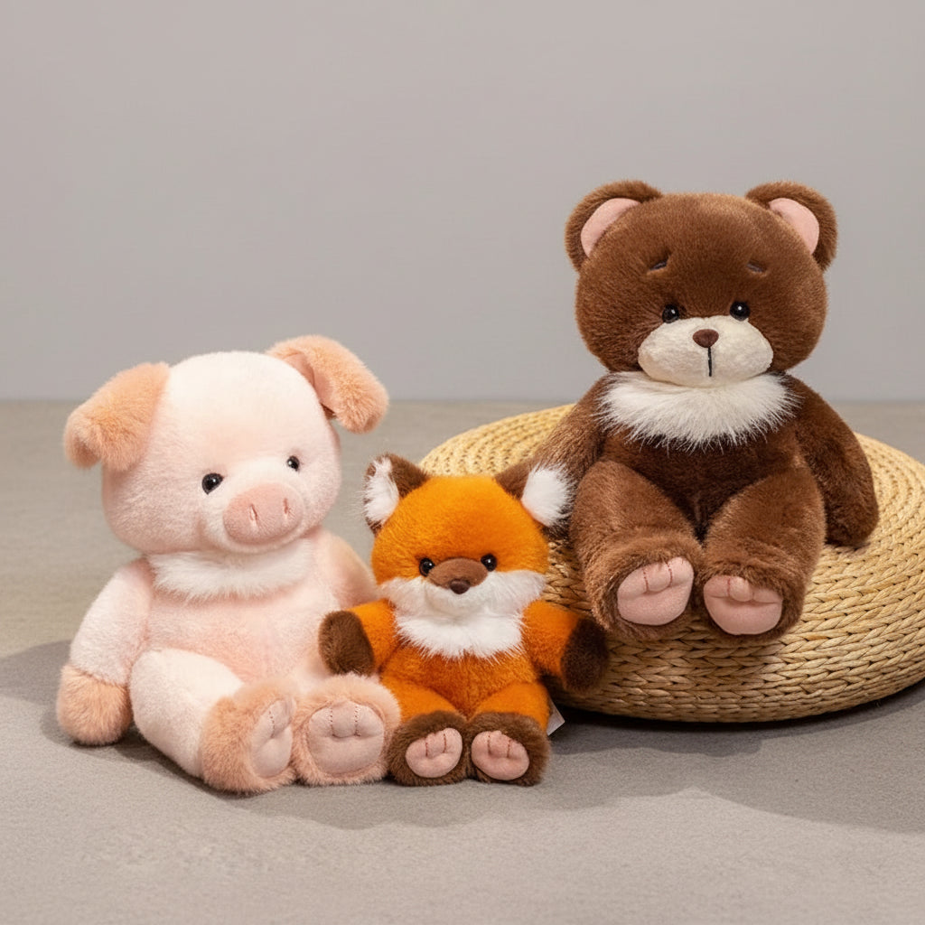 Peluches Kawaii Douces - Cochon Renard Ours — vue 5