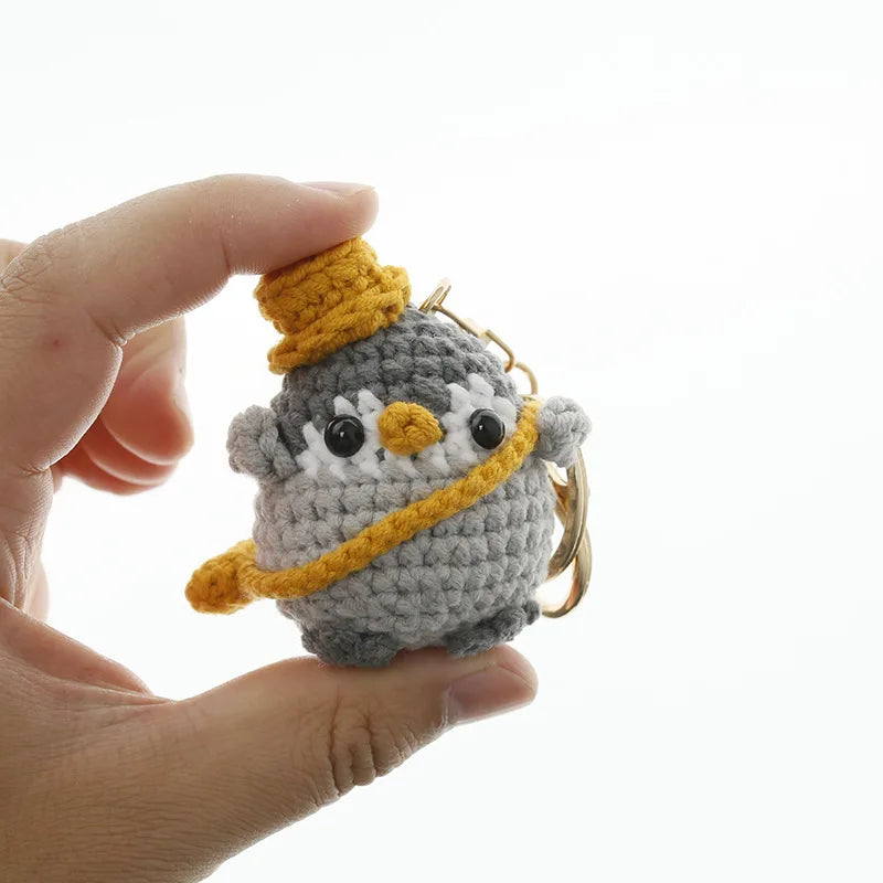 Porte-clés Crochet Renard & Pingouin Fait Main