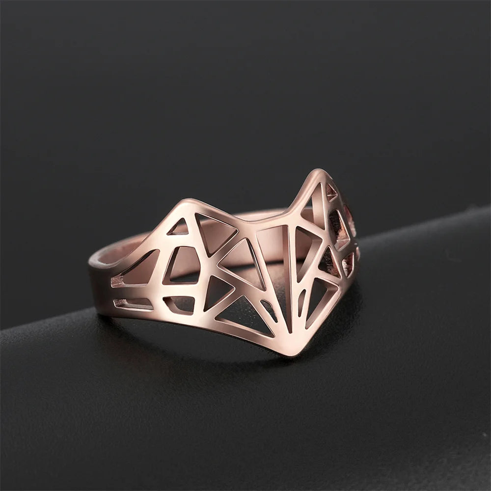 Bague Tête de Renard Ajustable Unisexe — vue 6