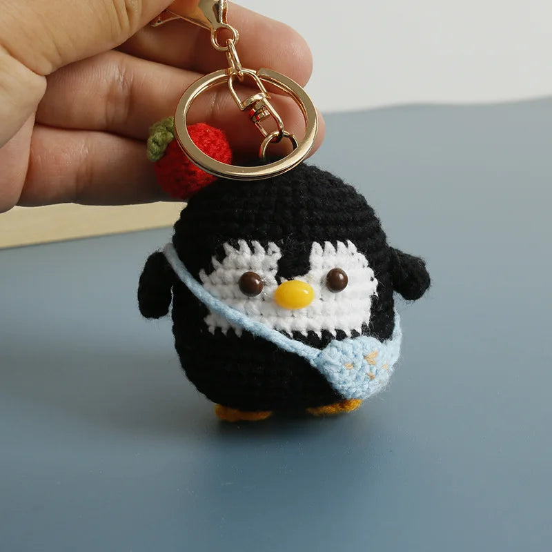 Porte-clés Crochet Renard & Pingouin Fait Main