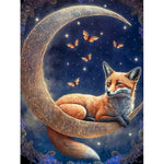 Paint by numbers fox on the moon