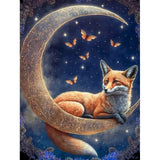 Paint by numbers fox on the moon