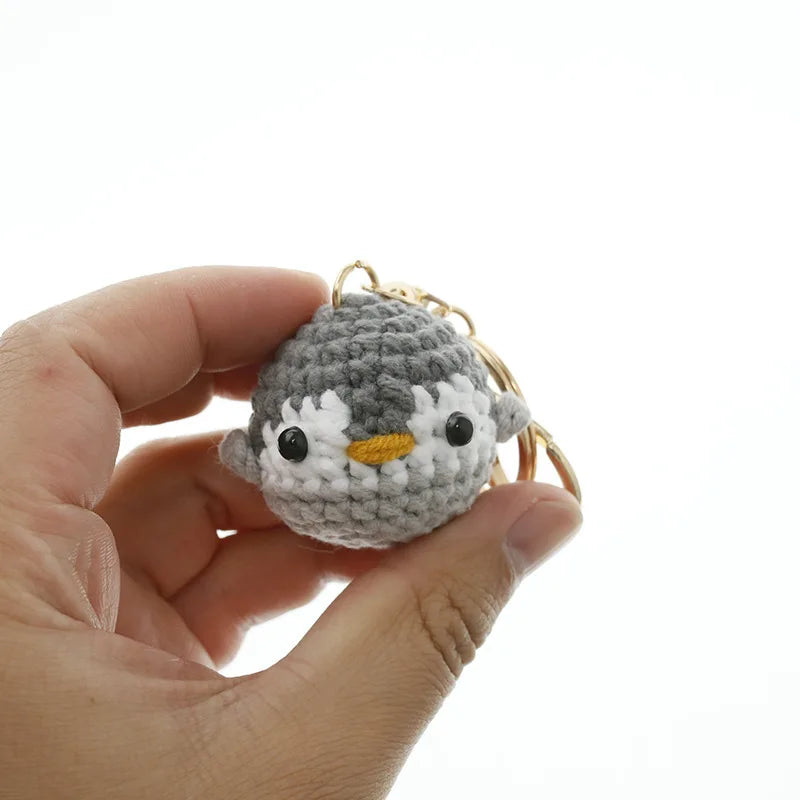 Porte-clés Crochet Renard & Pingouin Fait Main