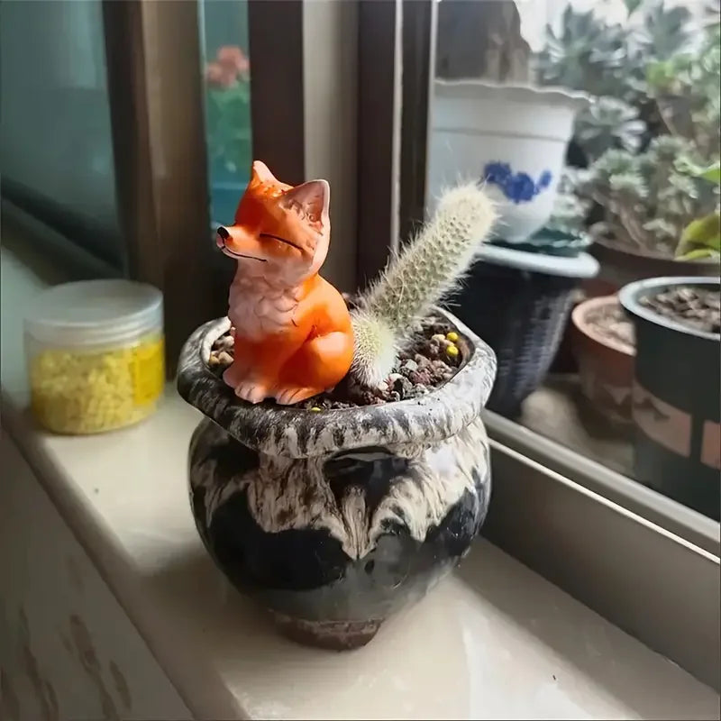Figurine Renard Miniature Déco Résine — vue 4