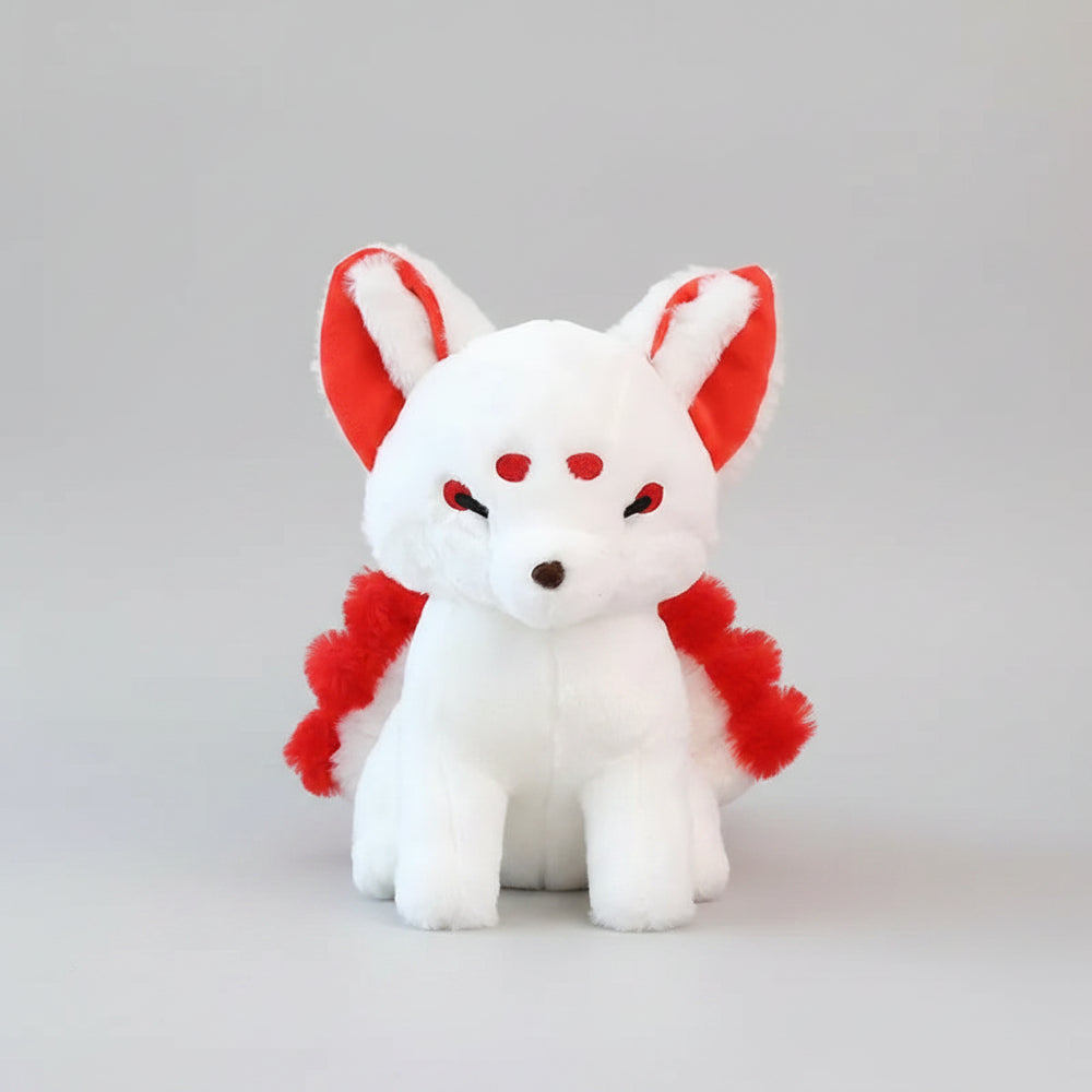 Peluche Renard Blanc à Neuf Queues 38cm — vue 2